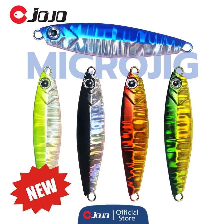 JOJO Thailand เหยื่อ ไมโครจิ๊ก ทรงสวย ตกปลาทะเล หรือ น้ำจืด ไมโคร จิ๊ก ขนาด 7 10 15 20 25 30 กรัม มี