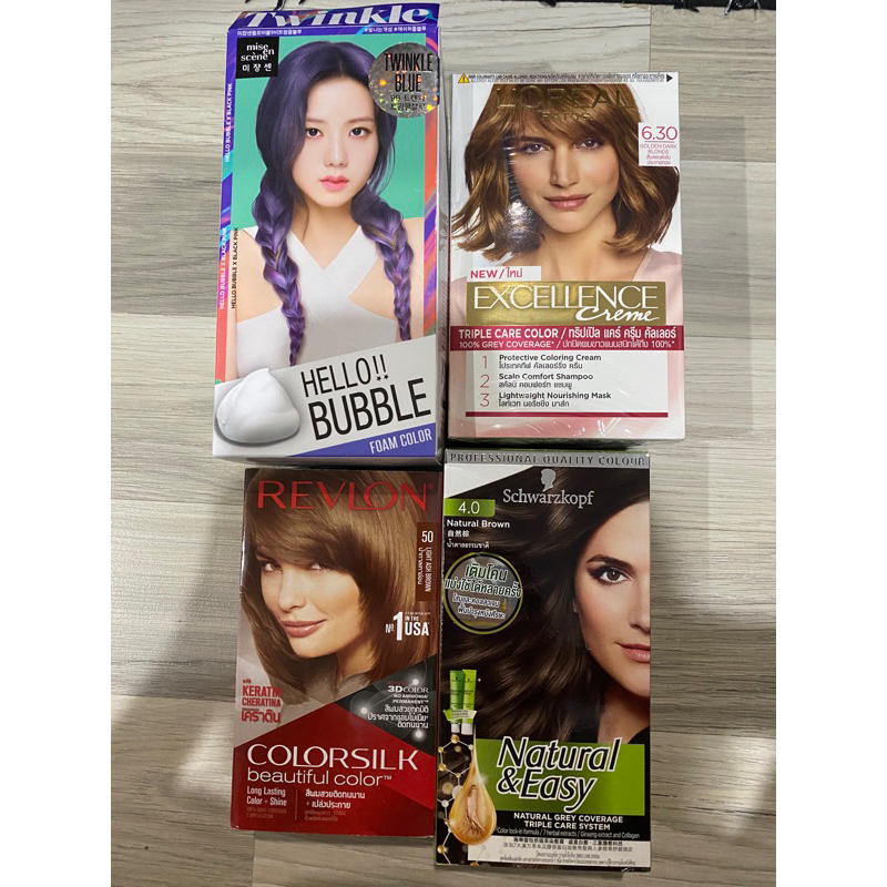 ยาย้อมผมปิดผมขาว revlon schwarzkopf loreal