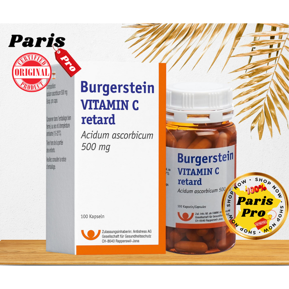 วิตามินซี  Burgerstein Vitamine C retard 500 mg 100 เม็ด นำเข้าจากสวิสเซอร์แลนด์