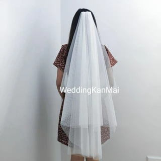 เวลเจ้าสาว 55-100cm แนวเรียบหรู (งานดี ผ้าสวย ทรงเยี่ยม) V10 พร้อมส่ง!