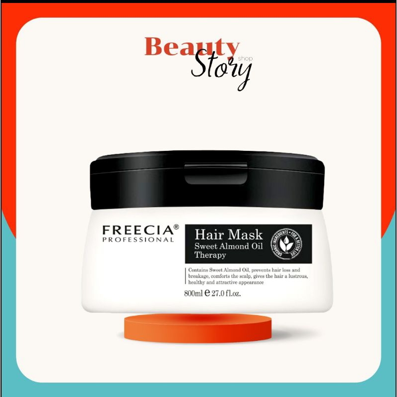 🍮Alfaparf Freecia hair mask  ทรีทเม้นท์ ฟรีเซีย แฮร์ มาส์ค สวีท อัลมอนด์ ออย เทอราพี 800 มล. บำรุงฟื