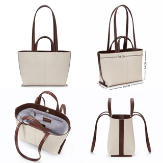 KNACKBAG - Sandy Bag - กระเป๋าแซนดี้แบ็ค ทรงช้อปปิ้งแบ็ค หนังแคนวาสสังเคราะห์ (PU Canvas)