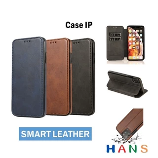 Case ip. แบบฝาปิดหน้าเรียบกันรอยหน้าจอ หนังดูดี เรียบหรู ใส่บัตรได้ กันกระแทกอย่างดี 11-17