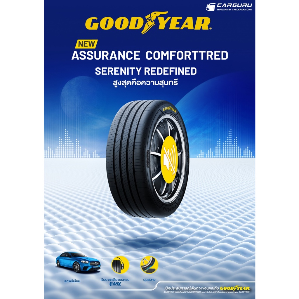 ยางรถยนต์ GOODYEAR 215/50 R17รุ่น ASSURANCE COMFORTRED 95W XL (จัดส่งฟรี!!! ทั่วประเทศ)