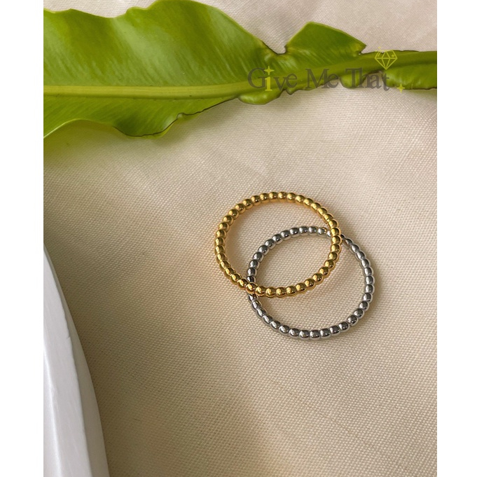 แหวนสแตนเลสแท้ แหวนมินิมอล สไตล์minimal เครื่องประดับแฟชั่น รุ่น Dot Ring Givemethat