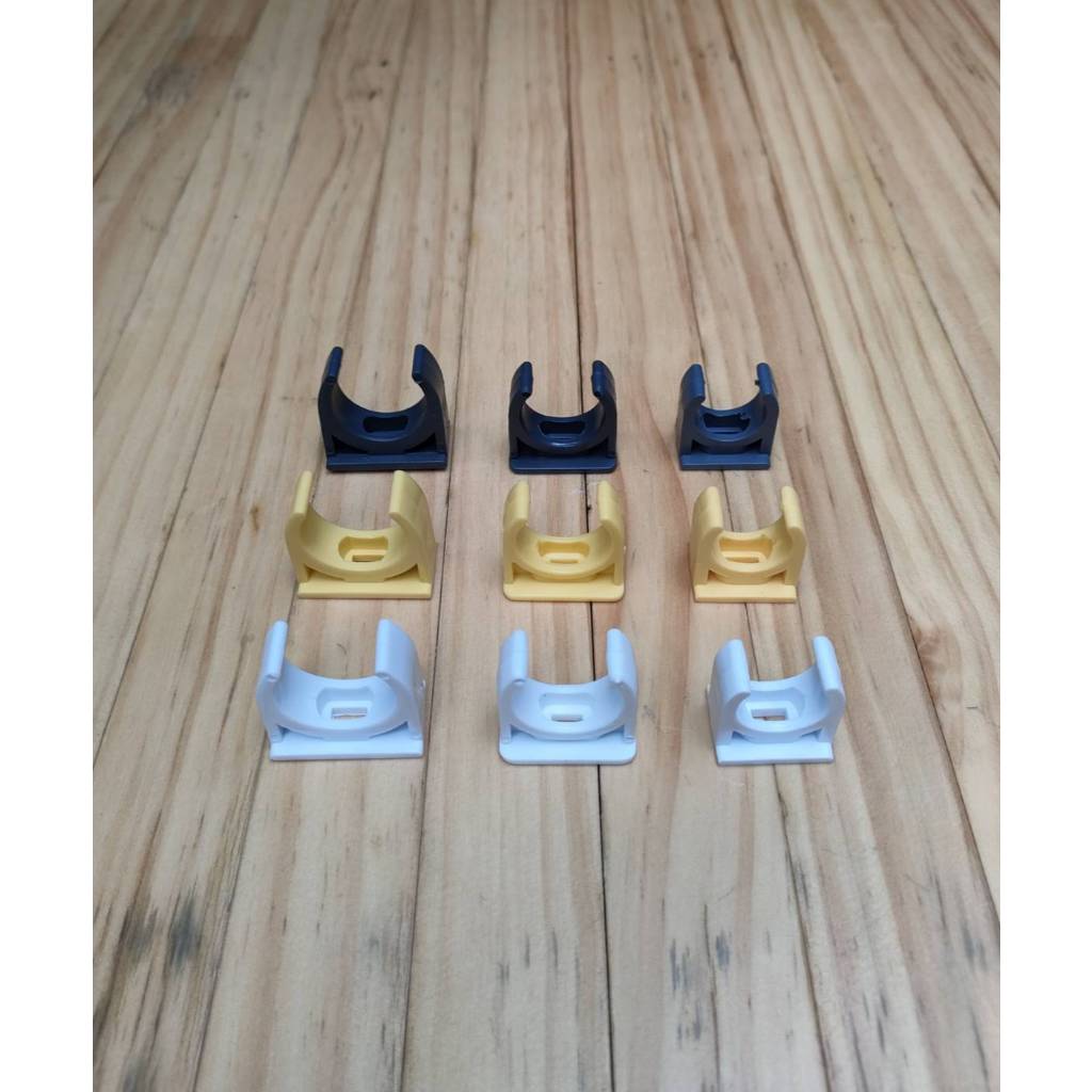 คลิปก้ามปู แค้มก้ามปู ขนาด 3/8" , 1/2" , 3/4" สีขาว เหลือง เทา
