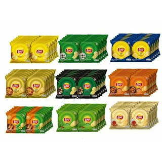 Lay's เลย์ มันฝรั่งทอดดรอบ คละรส แพ็ค 12 ซอง