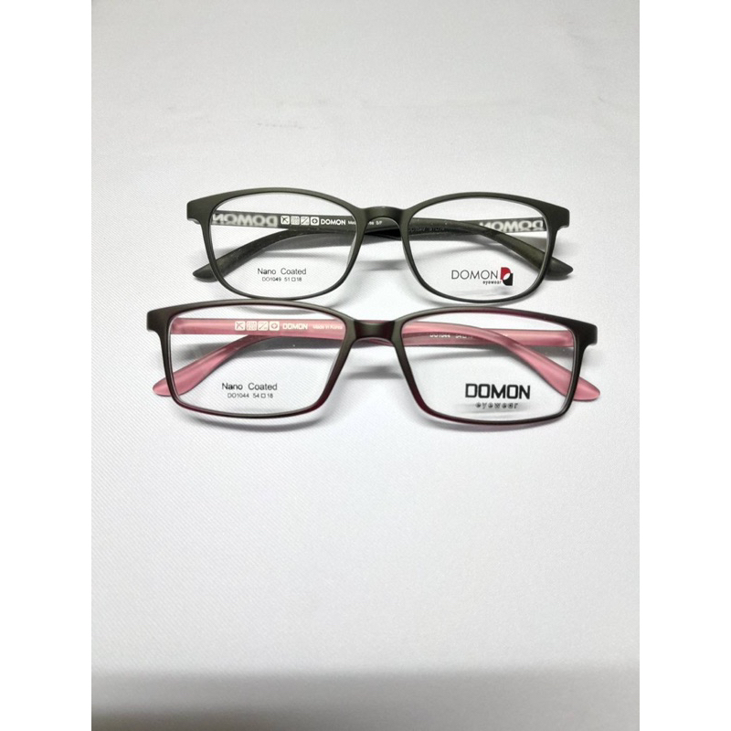 แว่นตาโดมอน Domon ตัดเลนส์สายตาได้ ทนทาน น้ำหนักเบา *แถมผ้าเช็ดเลนส์+กล่องใส่แว่น
