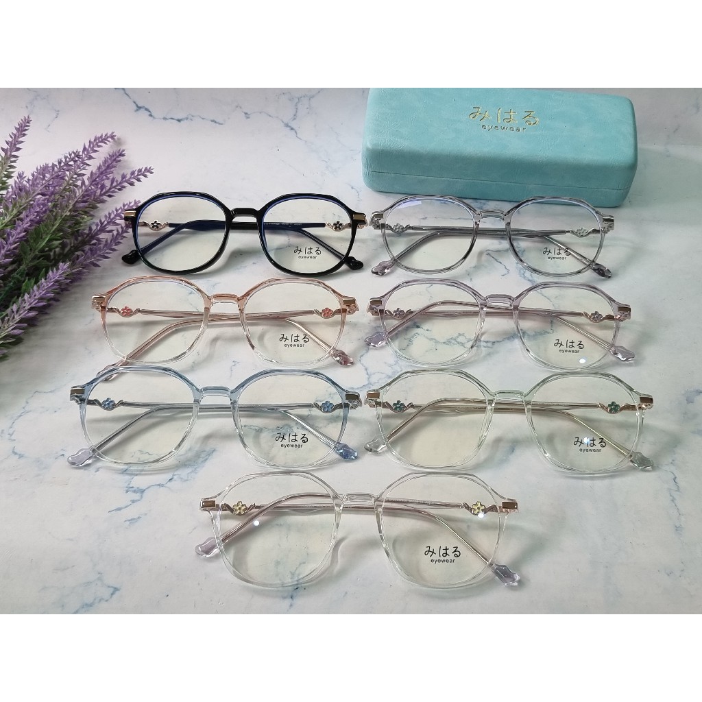 กรอบสายตาญี่ปุ่น みはる (Miharu) รุ่น TR9835 พร้อมเลนส์ตัดแสงสีฟ้า 🎁 ส่งฟรี 🎁