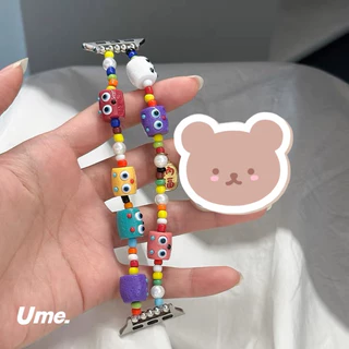 สายลูกปัดนาฬิกา watch ultra 11 10 9 8 7 6 5 4 3 สายนาฬิกา smart watch 42/46/44/45/49mm สายสําหรับแอปเปิ้ลวอช