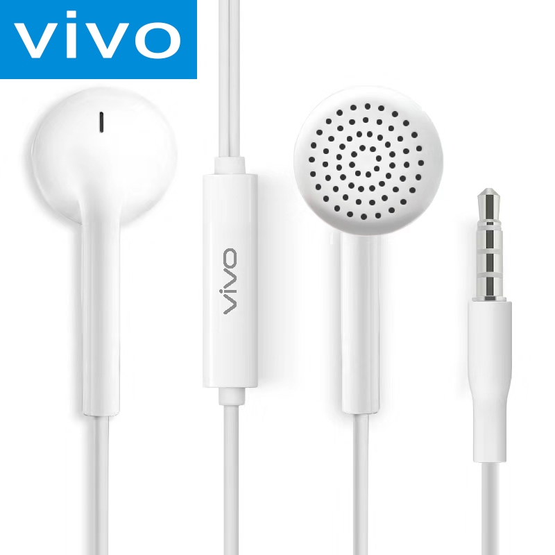 หูฟัง vivo XE100 3.5mm คุณภาพสูง ของแท้ 1:1 เสียงดีราคาถูก ไมโครโฟนในตัว
