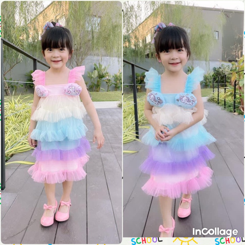 ชุดเจ้าหญิง ชุดเด็กยูนิคอร์นน่ารัก 2-7ขวบ