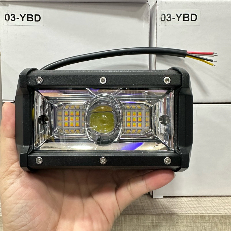5นิ้วแพ็ค1ดวง สปอร์ตไลท์12-24v2สี 5สเต็ปมีสเต็ปกระพริบ
