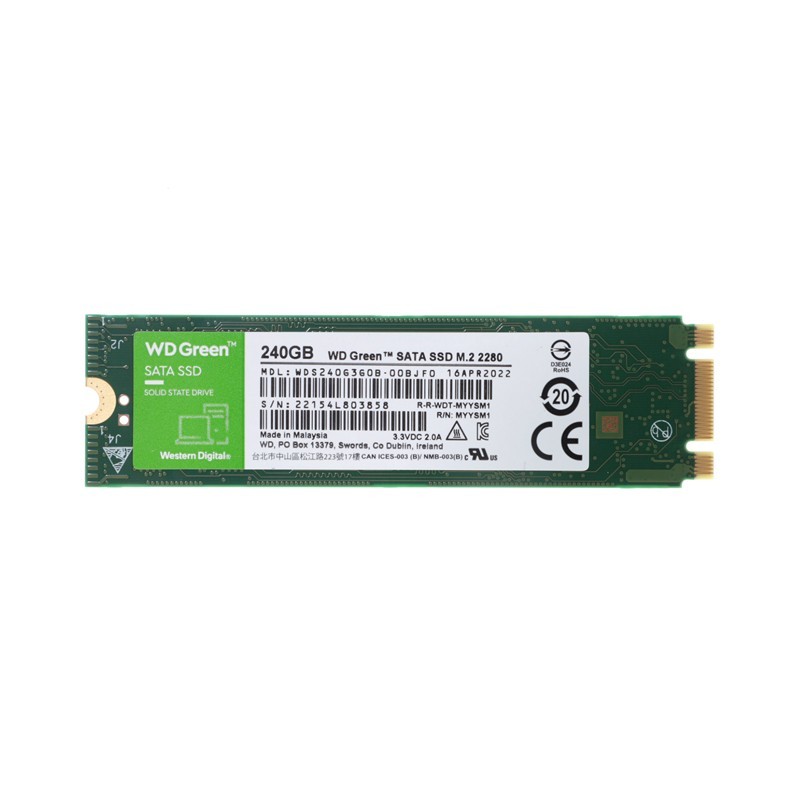 WD 240 GB SSD M.2 GREEN (WDS240G3G0B) SATA M.2 2280 - A0144446