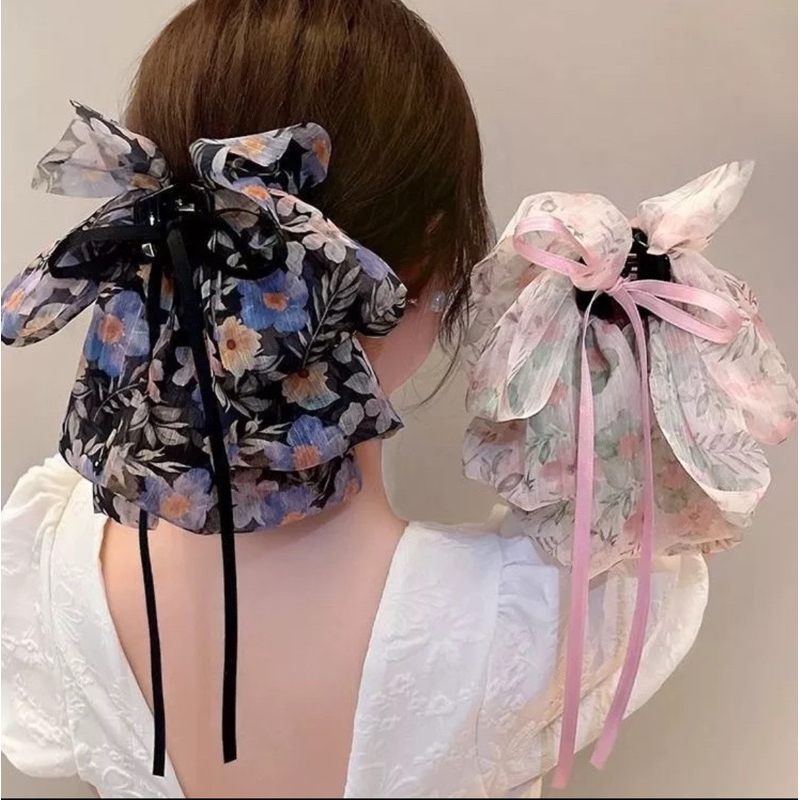Jolie Wiwii (สินค้าพร้อมส่ง) กิ๊บหนีบผมประดับโบว์ขนาดใหญ่ กิ๊บติดผม