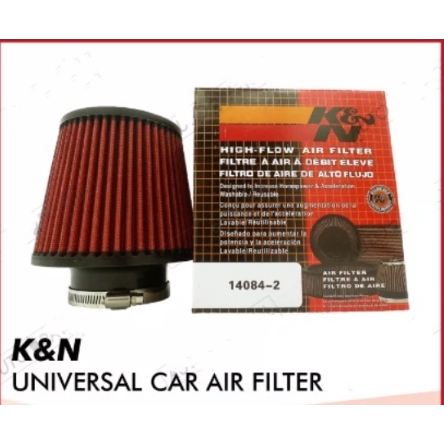 กรองผ้า K&N ปาก 3 นิ้ว (1 ลูก) พร้อมเข็มขัดรัด กดเลือกสี