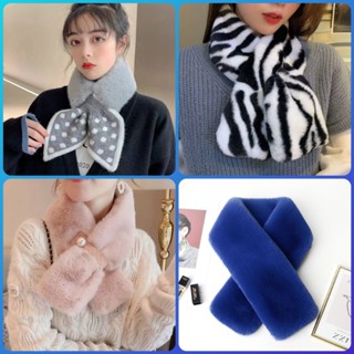 ผ้าพันคอเฟอร์นุ่มสไตล์เกาหลี 🇹🇭สินค้าในไทย