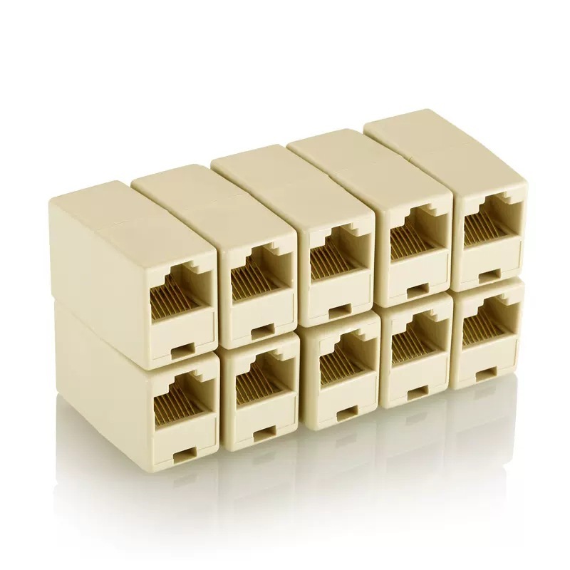 (ต่อยาวLAN)- ขายส่ง-🌈ตัวต่อกลางเพิ่มความยาวสายแลน  LAN RJ45 (F-F)👍 Jack Connector RJ45 (F-F)💥
