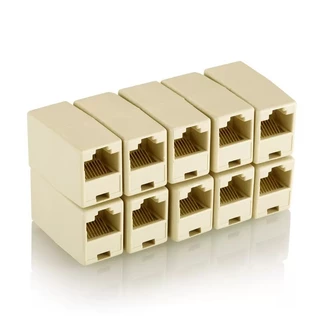 (ต่อยาวLAN)- ขายส่ง-🌈ตัวต่อกลางเพิ่มความยาวสายแลน LAN RJ45 (F-F)👍 Jack Connector RJ45 (F-F)💥