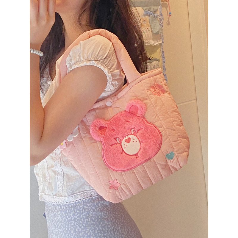 กระเป๋าสะพายข้างCarebears กระเป๋าถือCarebears น่ารัก ขนาด12.5 นิ้ว พร้อมส่ง