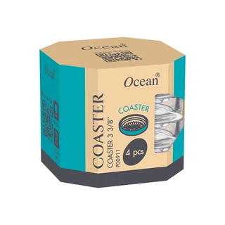 OCEAN จานรองแก้ว COASTER,3 3/8 " (Pack of 4)