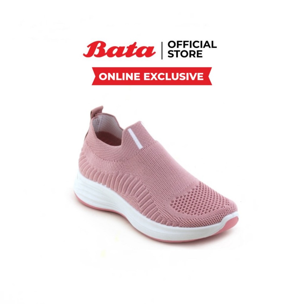 ซื้อ (Online Exclusive) Bata บาจา รองเท้าผ้าเทคโนโลยีลดกลิ่นอับ ผ้าถัก ผ้าknit สำหรับผู้หญิง รุ่นInfinit  สีชมพู 5805003