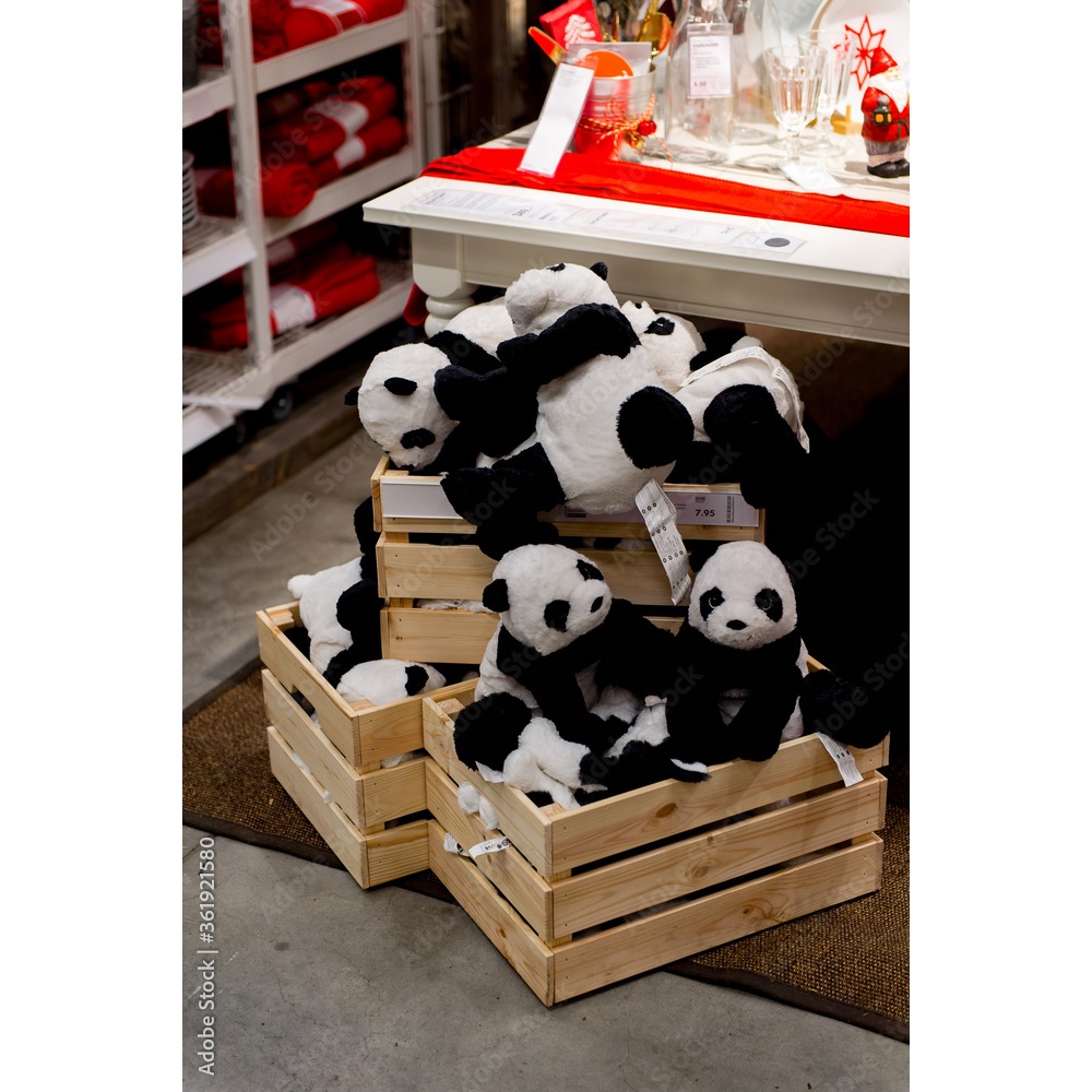 IKEA KRAMIG ตุ๊กตาผ้า ลูกหมีแพนด้า ขนาด 40ซม เท่าตัวจริง ตุ๊กตา