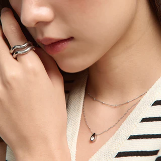 Bemet bead necklace สร้อคอสแตนเลส