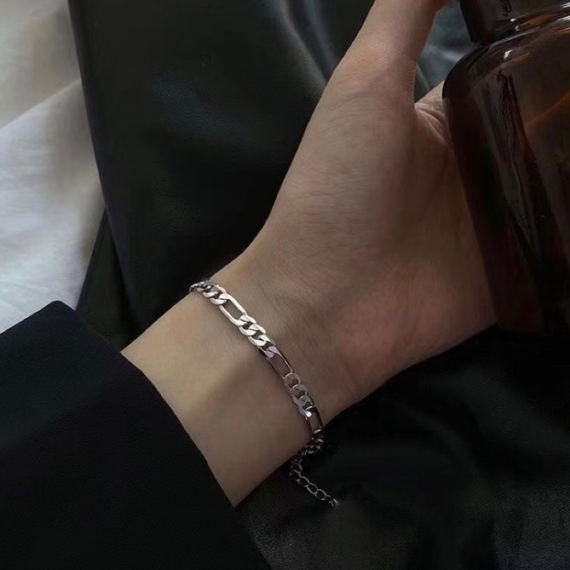 พร้อมส่ง สร้อยข้อมือโซ่สไตล์เกาหลี UNISEX ใส่ได้ทั้งชายหญิง BL37
