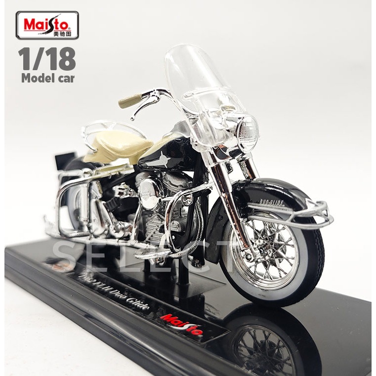 HARLEY-DAVIDSON 1962-FLH-Duo-Glide  Maisto 1:18   (มีตำหนิสีชุปลอกนิดหน่อย) ขอคนรับได้