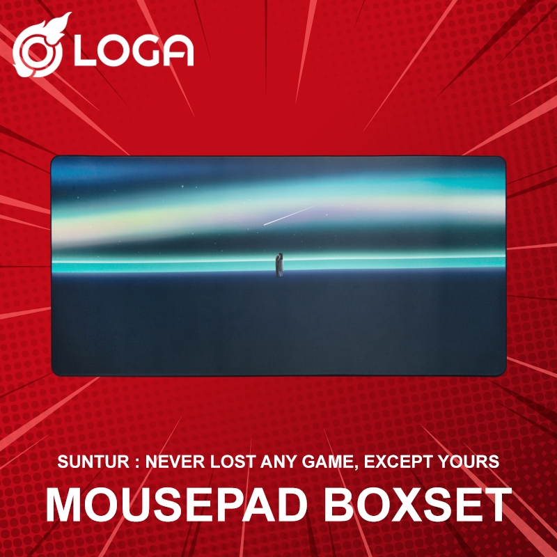 แผ่นรองเมาส์ LOGA X SUNTUR : Never lost any game, except yours Mousepad boxset