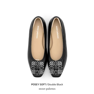 Sweet Palettes รองเท้าหนังแกะ Poesy Soft Double Black
