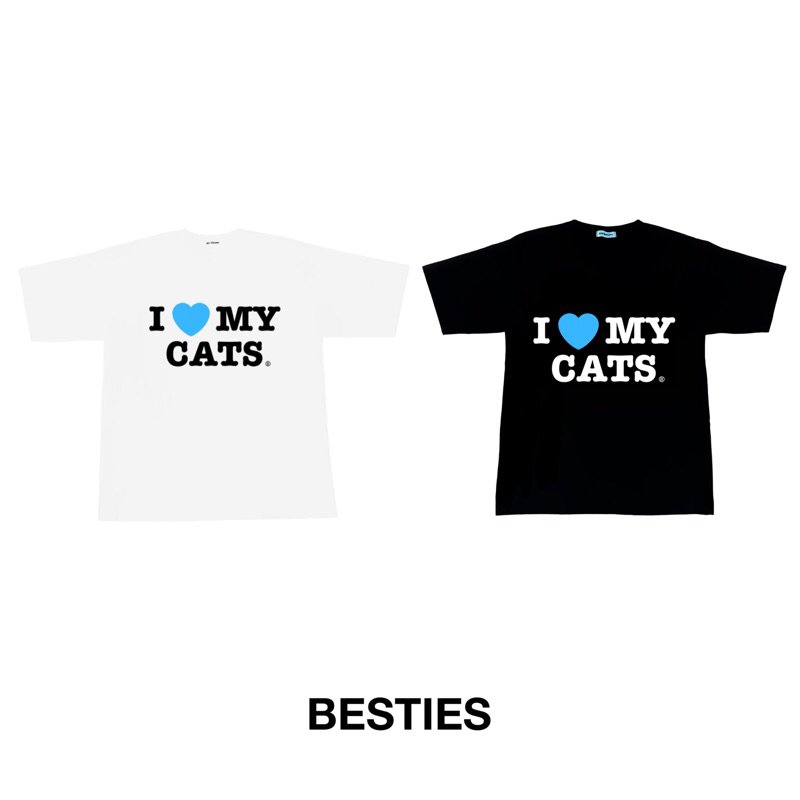 T-shirt oversize “I 💙 MY CATS”