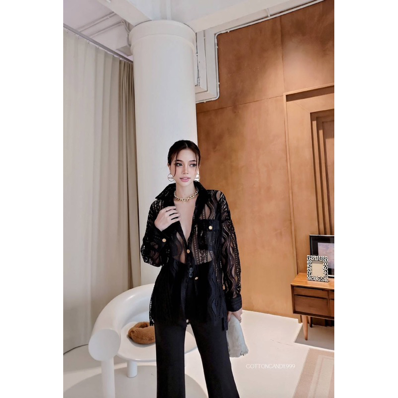 เติมของแล้วจ้าาา#cottoncandy🩶📎เสื้อลูกไม้ล่าสุด ลายสวย ดีเทลกระดุมทองสวยหรูเลยคร่าาาา รุ่นนี้แมทแล้วได้ลุคผู้ดีสุดๆ