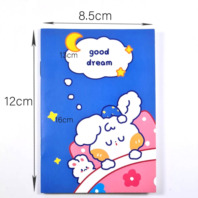 สมุดโน๊ต สมุดNote จดบันทึก โน๊ตปกอ่อน มีเส้น สำหรับพกพาพกพา 16แผ่น ขนาด 8.5*12 cm. เล่มเล็กน่ารัก