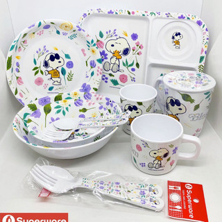 จานข้าว ช้อนส้อม แก้วน้ำเมลามีน สนู้ปปี้ Snoopy Blossom ศรีไทยซุปเปอร์แวร์ Superware [ขายเป็นชิ้น / เลือกรหัสสินค้า]