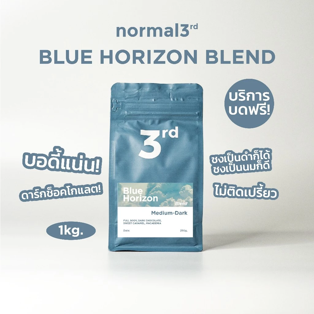 (1 KG.) 3rd Blue Horizon คั่วกลางค่อนเข้ม
