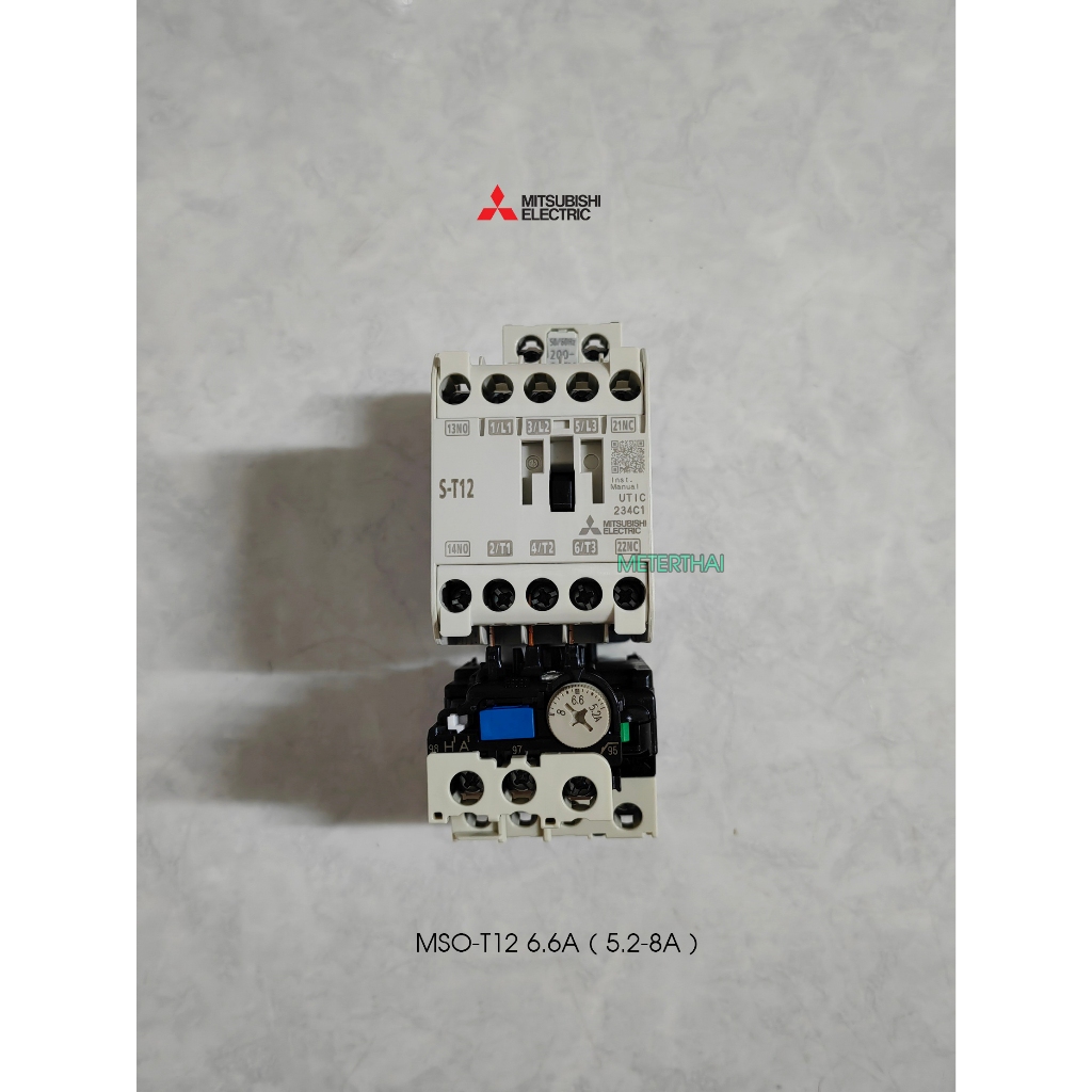 MITSUBISHI รุ่น MSO-T12 6.6A ( 5.2-8A ) 220V แมกเนติกโอเวอร์โหลด