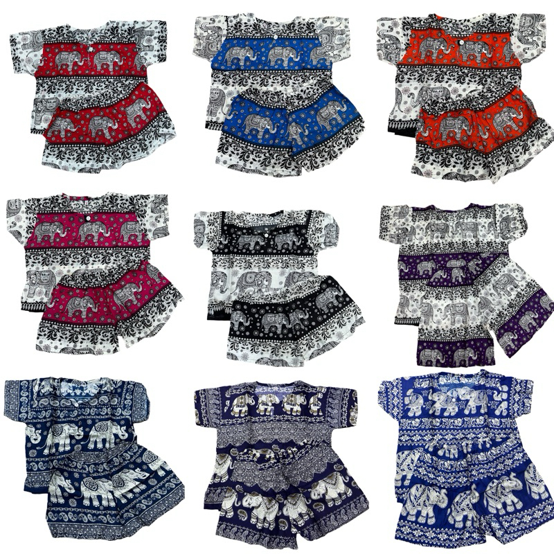 ชุดเด็กช้าง โปโลชายช่วงเด็กอายุแรกเกิด-7ขวบ (เลือกสีได้ทางร้านขอคละลายให้)