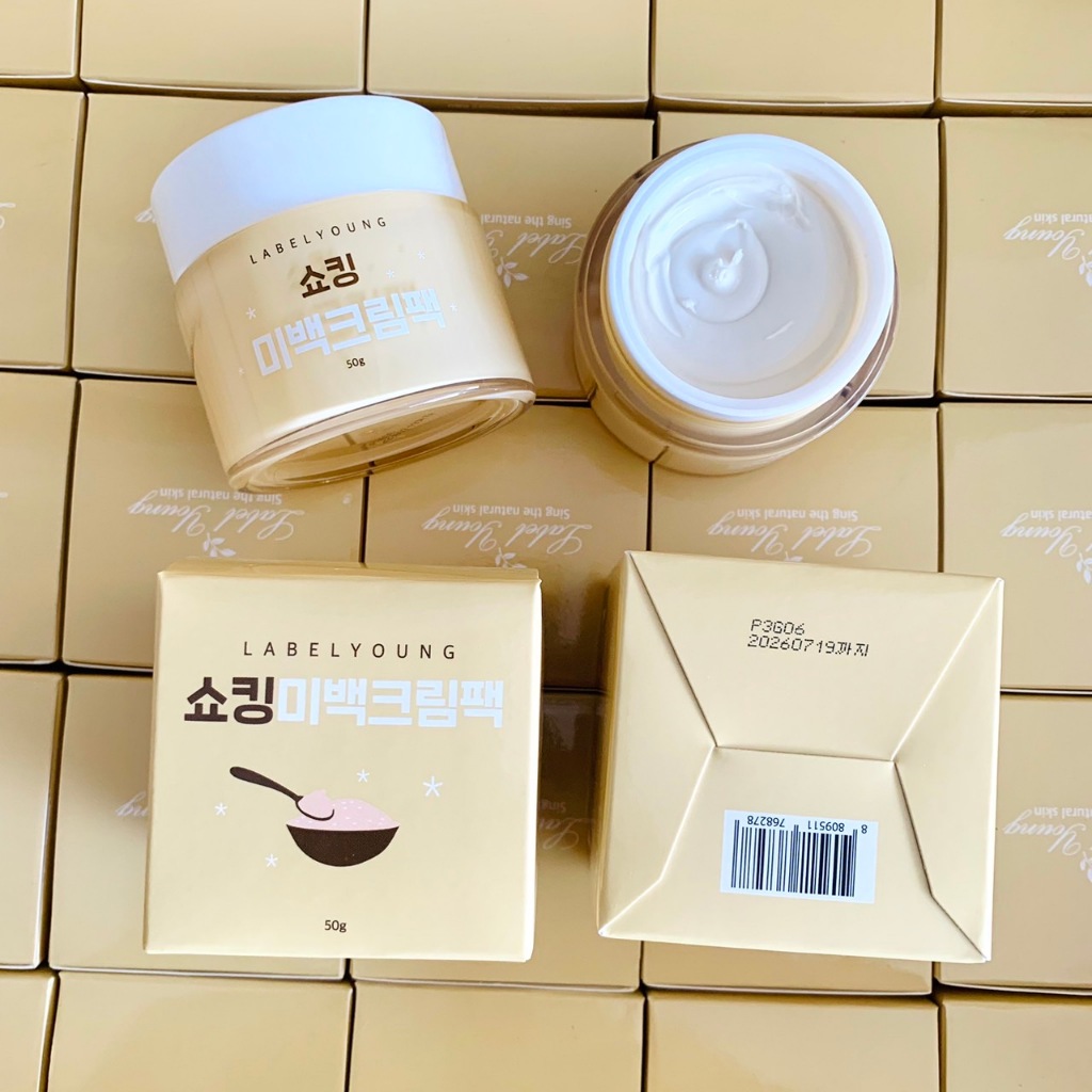 LABEL YOUNG Vitamin Milk Whitening Cream / LABELYOUNG Shocking Whitening Cream Pack ครีมหน้าสด รูปที่ 6