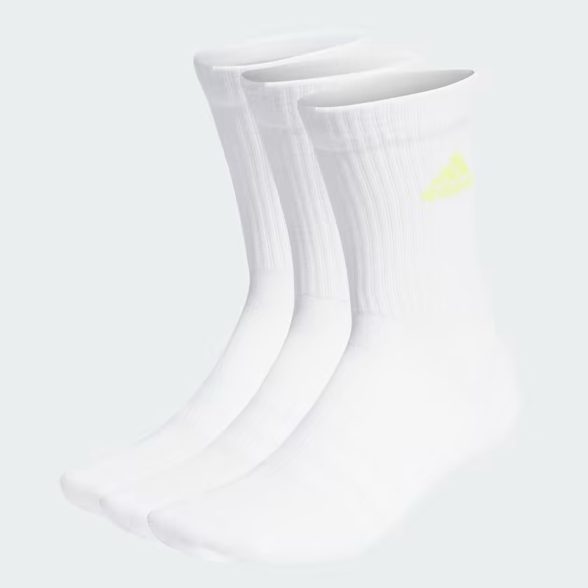 Adidas ถุงเท้าความยาวครึ่งแข้งนุ่มสบาย Cushioned Crew Socks 3 Pairs ( IK0352 )
