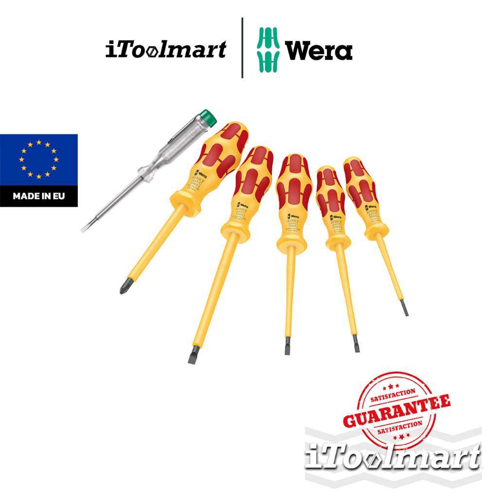 WERA ชุดไขควง Kraftform VDE Set 1000er series 05323790001 Limited Edition ชุด 6 ชิ้น
