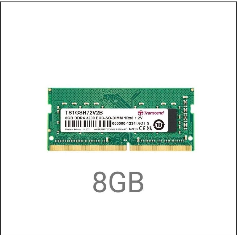 Transcend RAM 8GB DDR4-3200 ECC SO-DIMM รุ่น TS1GSH72V2B ประกัน Life Time