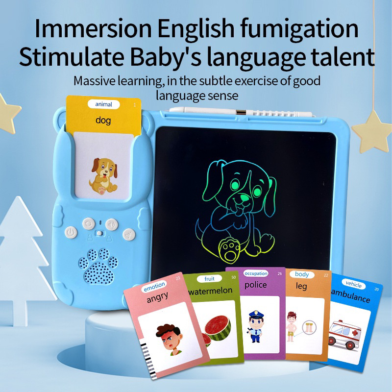 * ออกบิลได้ (แจ้งทางแชท)  เครื่องอ่านแฟลสการ์ด 2 ภาษา + กระดานวาดรูป Lcd อังกฤษ+จีน