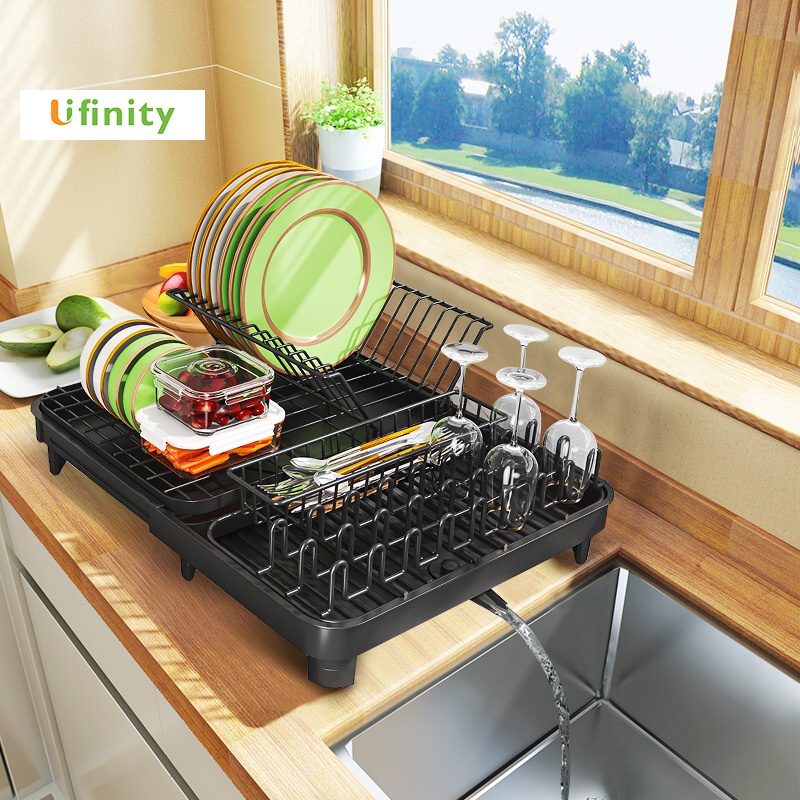 Lifinity ชั้นวางจาน 2ชั้น ที่วางแก้ว ชั้นวางของในครัว