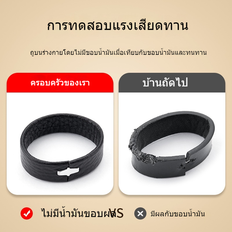 แหวนเข็มขัดหนังแท้สำหรับผู้ชาย วัสดุหนังวัวชั้นดี แหวนยึดปลายเข็มขัดแบบหรู