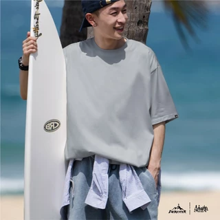 🔥 9.9 SALE 🔥คอฟิต - Heavy Cotton Combed 100% เสื้อยืด Oversize ผู้ชาย สีดำ ONF