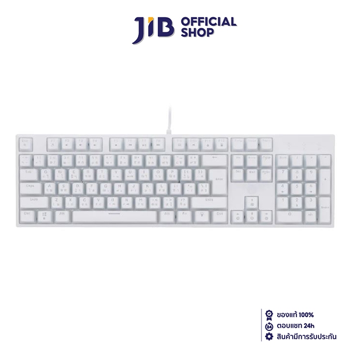 KEYBOARD (คีย์บอร์ด) FANTECH ATOM RGB RIY MK887S (WHITE) (BLUE SWITCH - RGB LED - EN/TH)