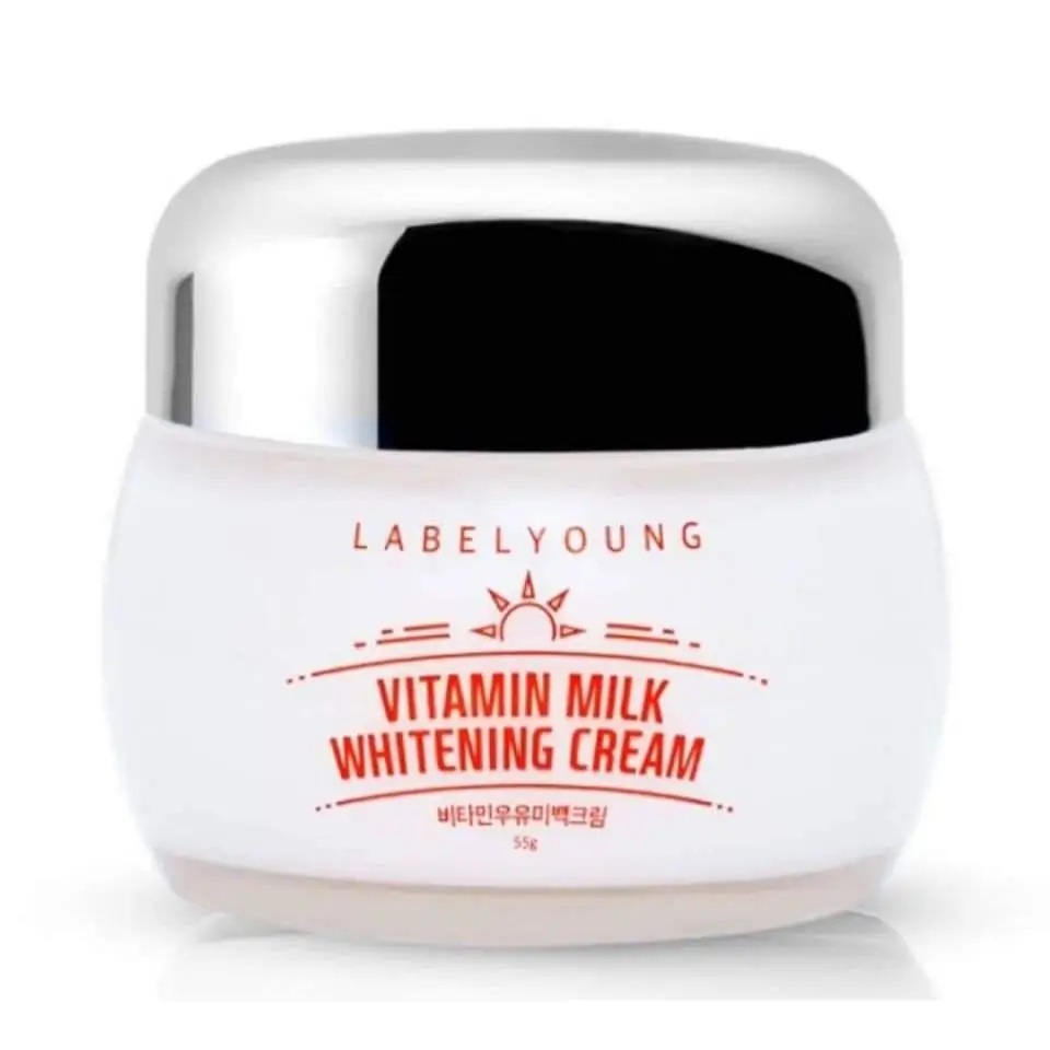 พร้อมส่งในไทย 🇹🇭แท้ 100%  ใช้โค๊ดลด 100 ในไลท์ ลดอีก🔥ครีมหน้าสด LABELYOUNG Vitamin Milk Cream