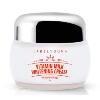 พร้อมส่งในไทย 🇹🇭แท้ 100% ใช้โค๊ดลด 100 ในไลท์ ลดอีก🔥ครีมหน้าสด LABELYOUNG Vitamin Milk Cream